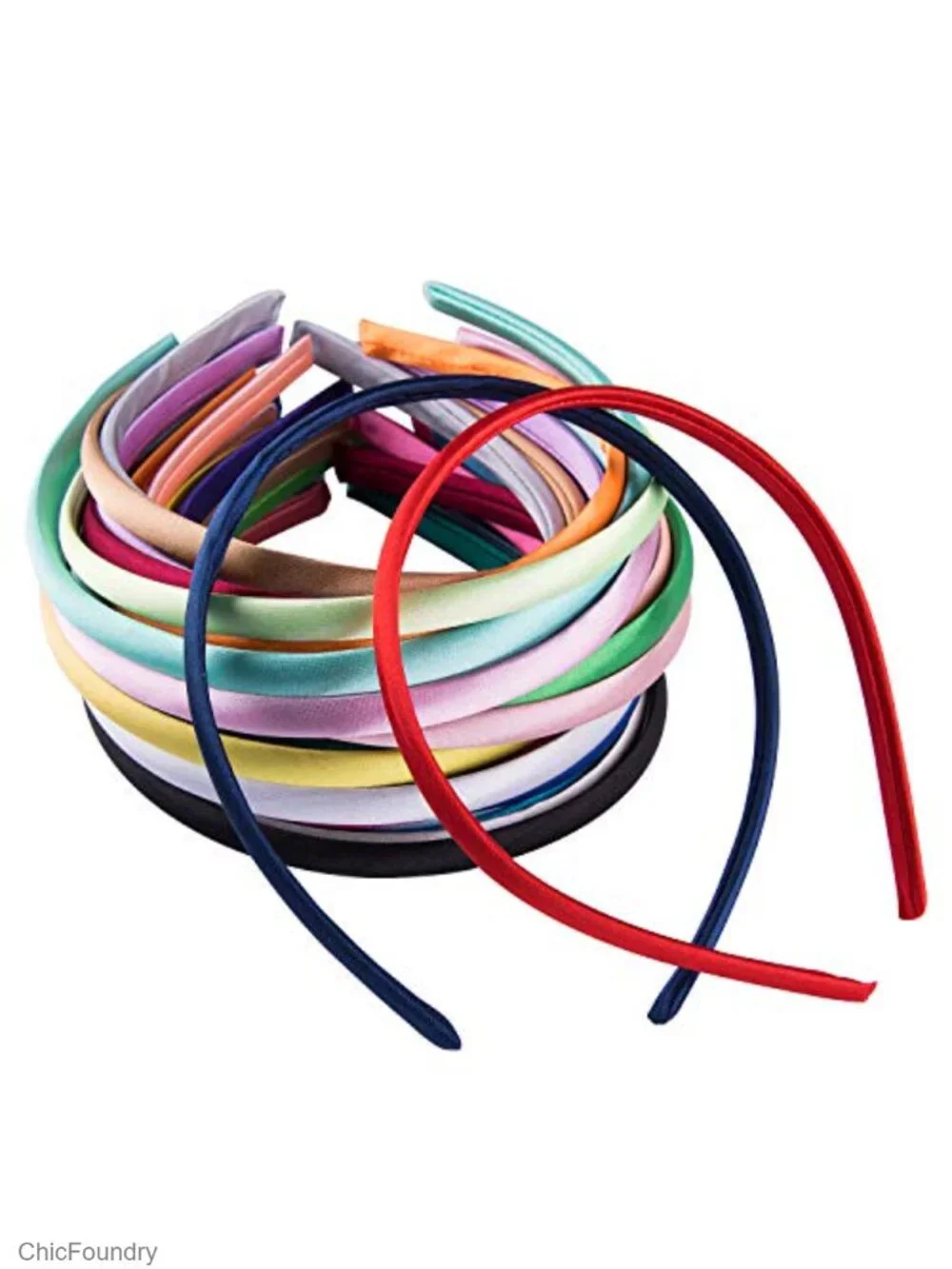30pcs Satin Headbands Set, Wide & Stretchy Hair Accessories for Women Girls